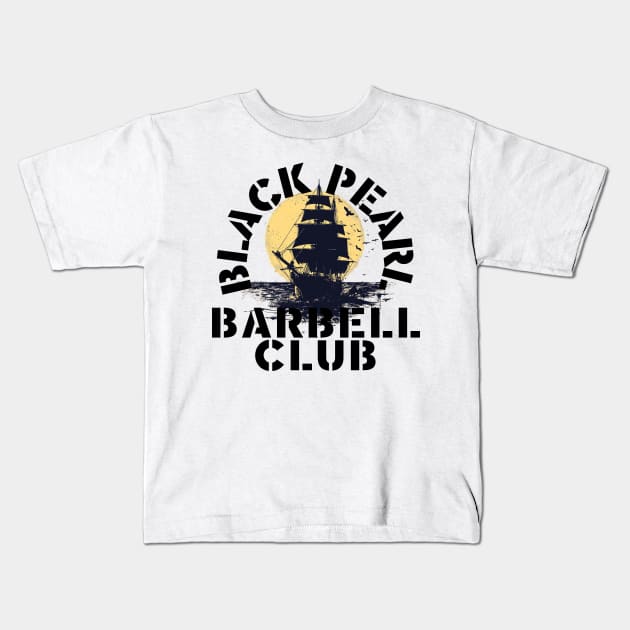 Black Pearl Barbell Club 2 Kids T-Shirt by ScottLeechShirts